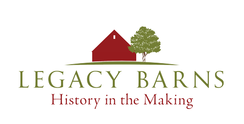 Legacy Barns preserving America's vintage barns through authentic restoration and historically precise recreation using ancient building techniques Logo